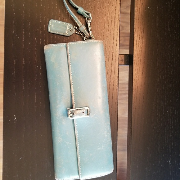 Coach Handbags - Vintage Coach blue wallet